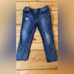 EST 1946  Distressed Stonewash Contemporary Staight Leg Cropped Jeans Size 10